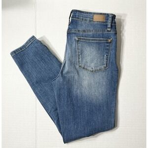Judy Blue Jeans Women's 28‎ Blue Relaxed Fit Distressed Boyfriend Boho Stretch